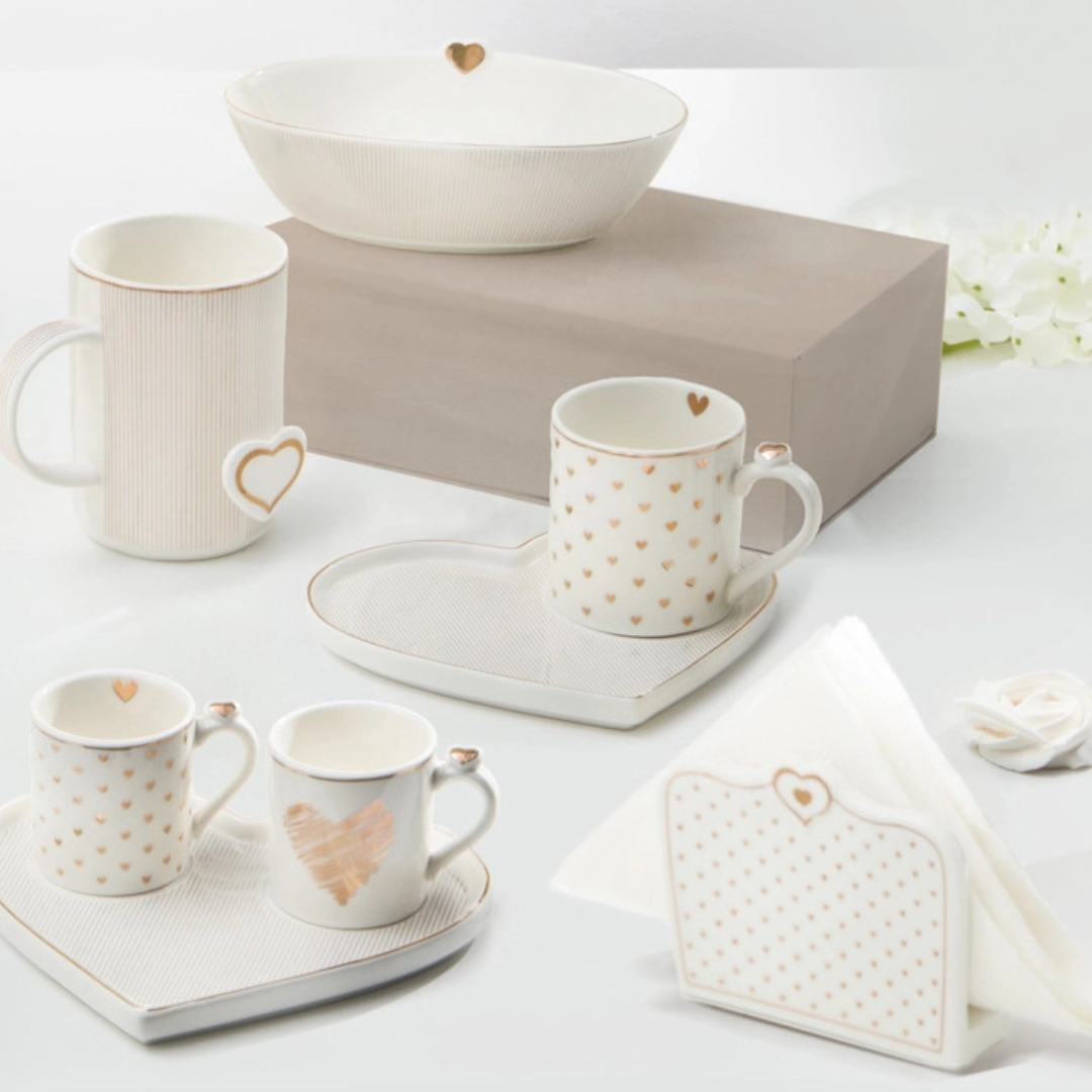 CIOTOLA AMORE MIO RIGHE NEW BONE CHINA