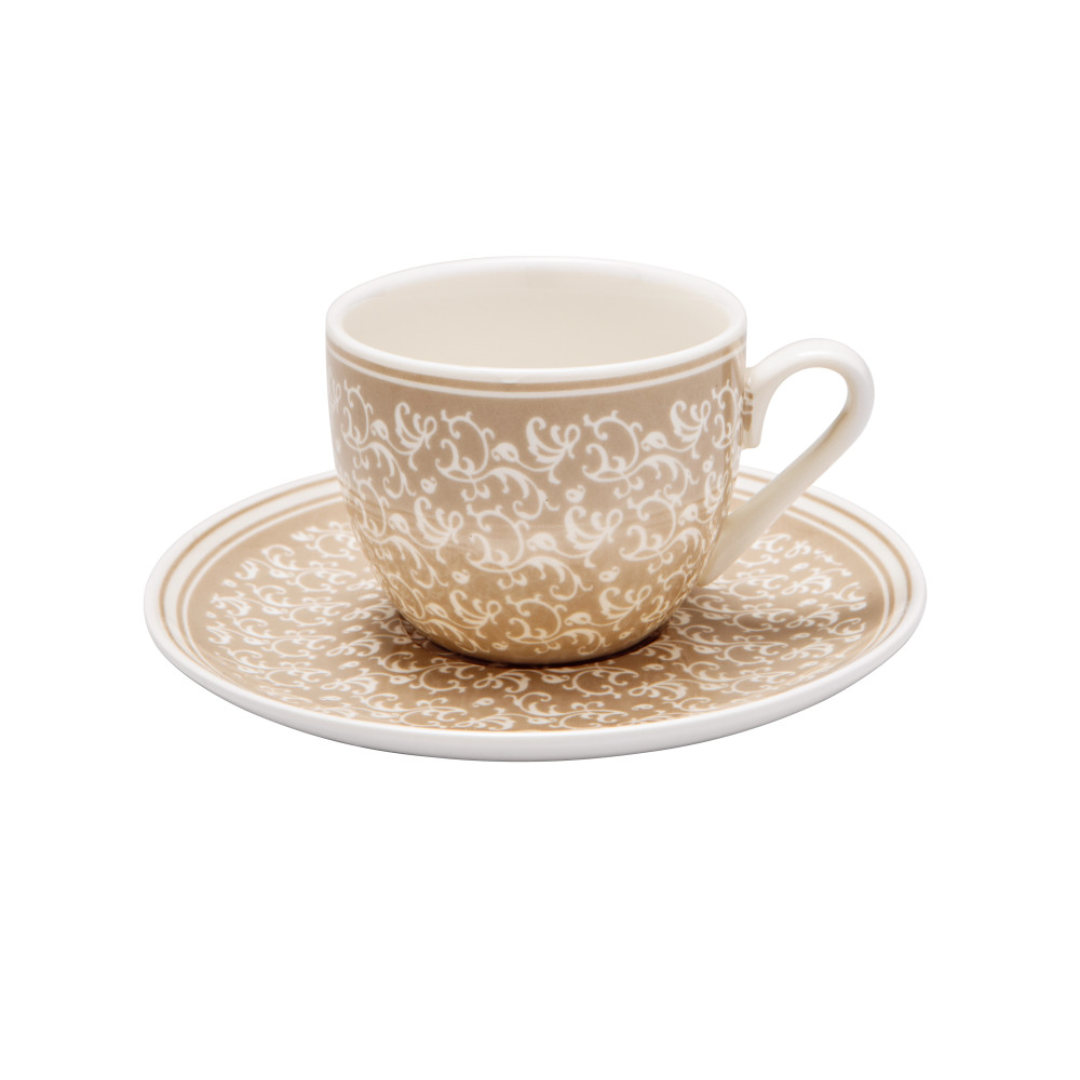 TAZZINA CAFFE' RICCIOLI DI FATA SET 2PZ PORCELLANA