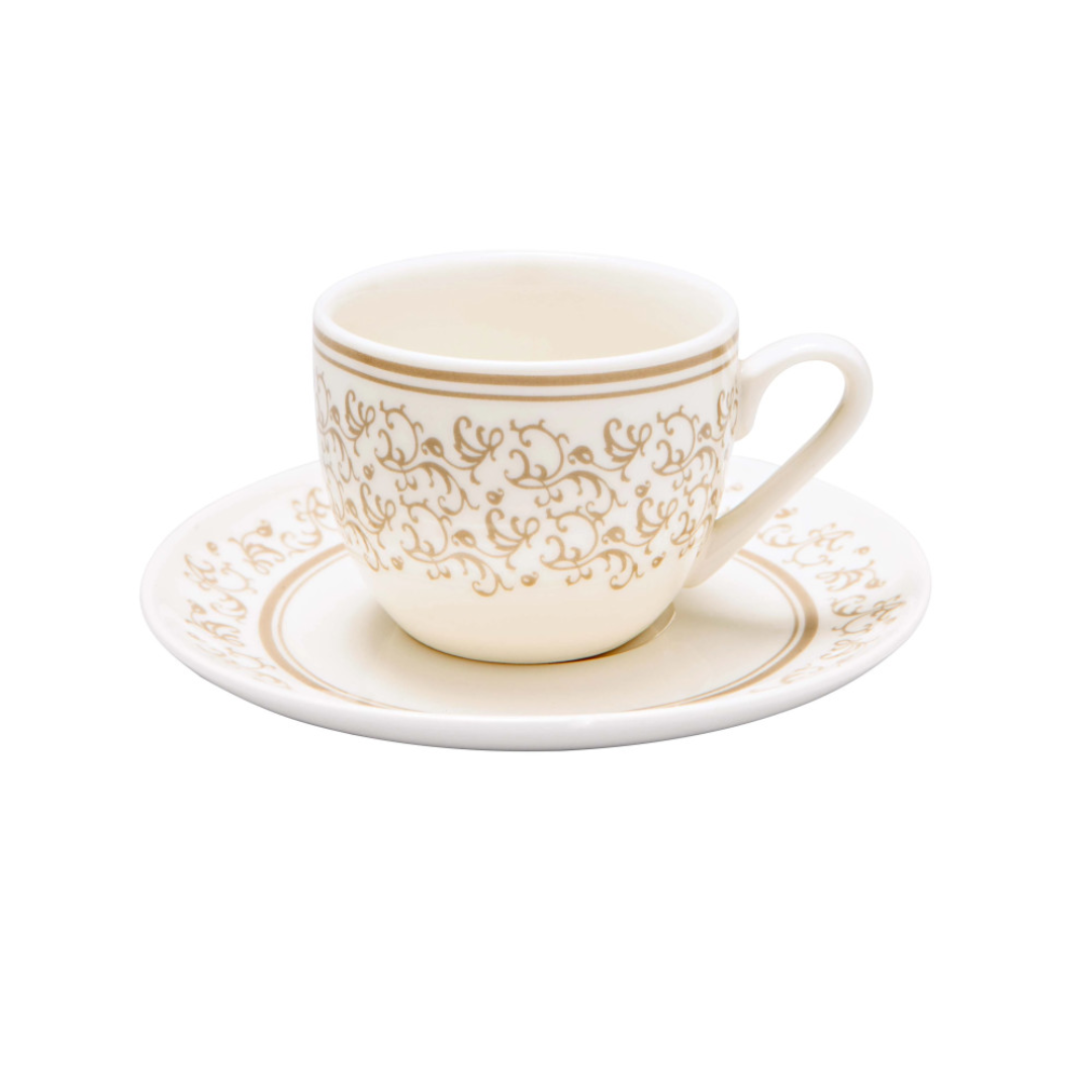 TAZZINA CAFFE' RICCIOLI DI FATA SET 2PZ PORCELLANA