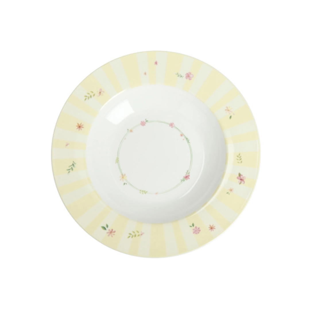 TAVOLA 18 PZ POLLINE GIALLO NEW BONE CHINA