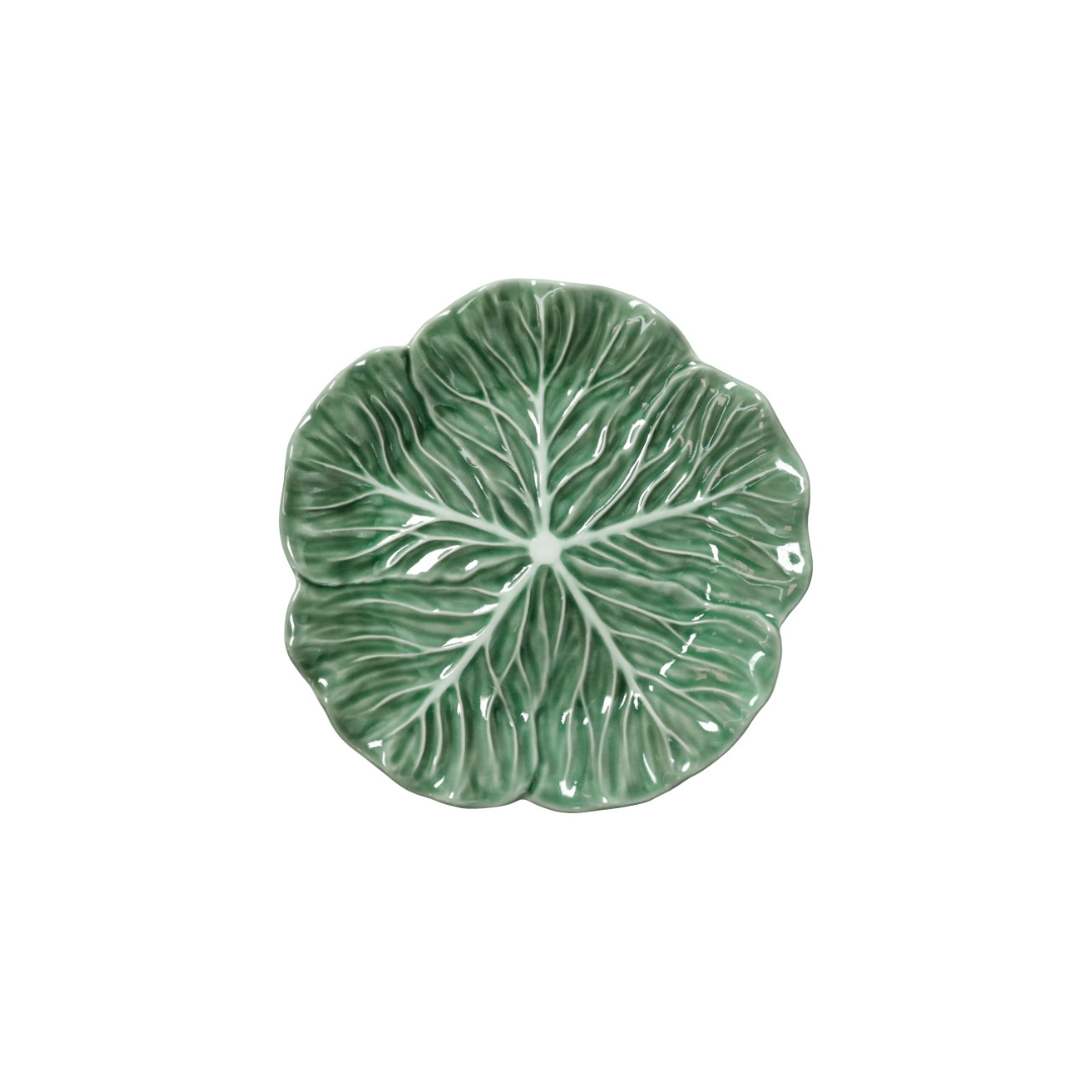 VASSOIO FOGLIA VEGAN VERDE PORCELLANA
