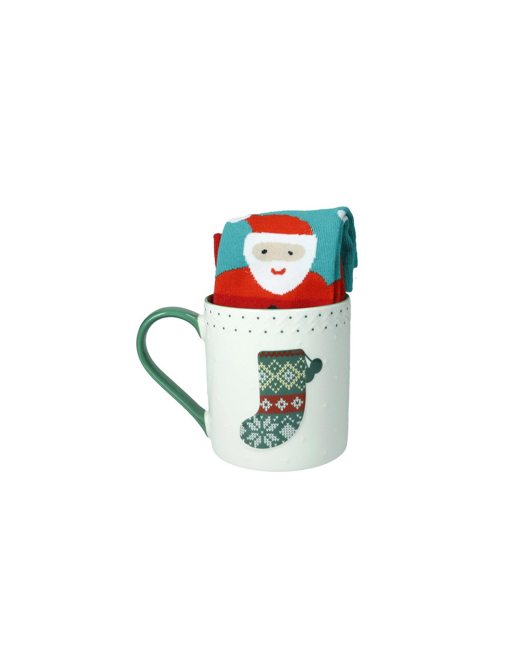 Mug calza new bone china con calzini cotone