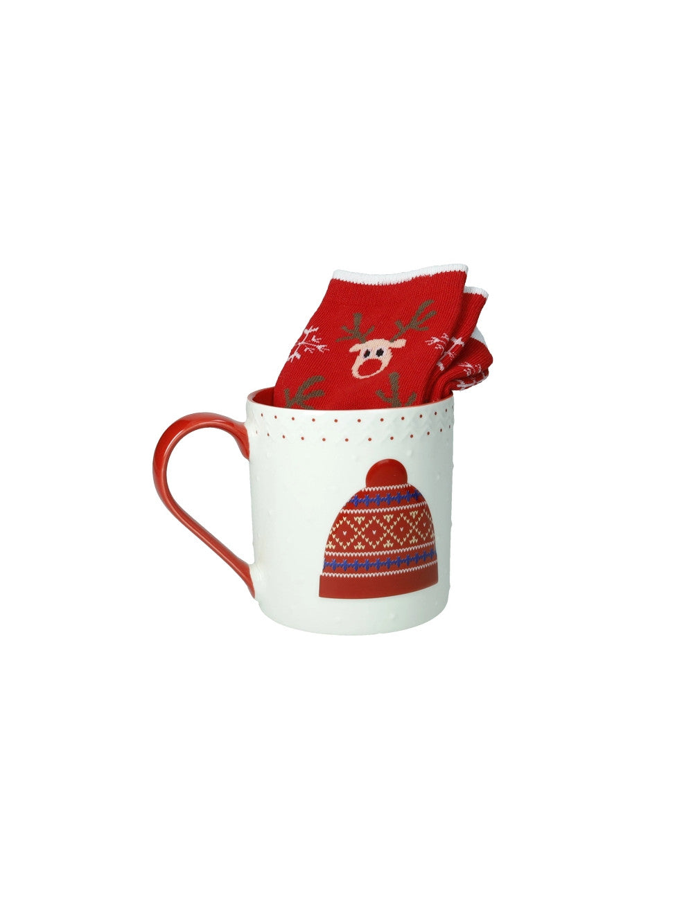 Mug cappello new bone china con calzini cotone