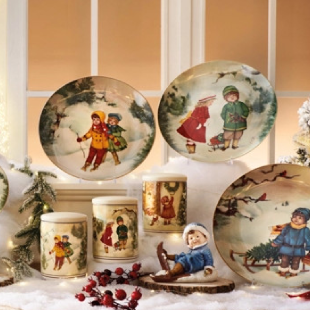 PIATTO CUCCIOLI (BIMBI ROMANTICI) PORCELLANA