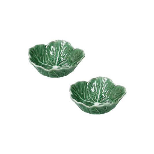 CIOTOLINA FOGLIA VEGAN VERDE SET 2PZ PORCELLANA