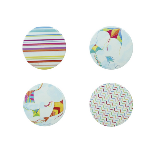 DECORATION ARIA SET 4 PZ CERAMICA/SUGHERO