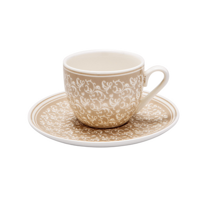 TAZZINA CAFFE' RICCIOLI DI FATA SET 2PZ PORCELLANA