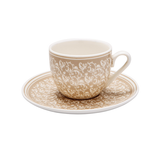 TAZZINA CAFFE' RICCIOLI DI FATA SET 2PZ PORCELLANA