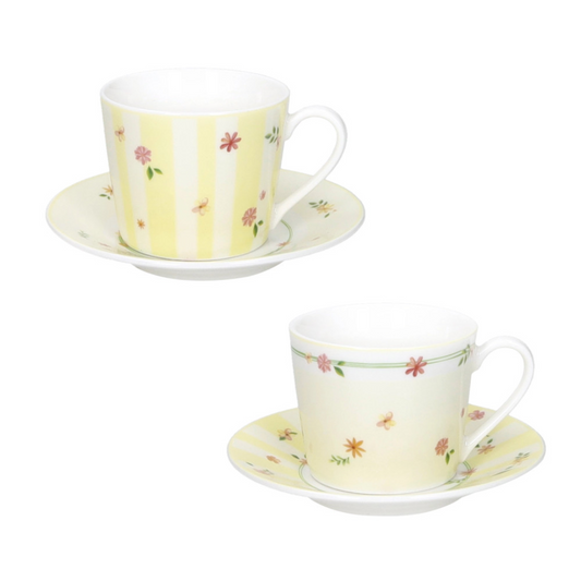 TAZZINA CAFFE' POLLINE GIALLO SET 2 PZ NEW BONE CHINA