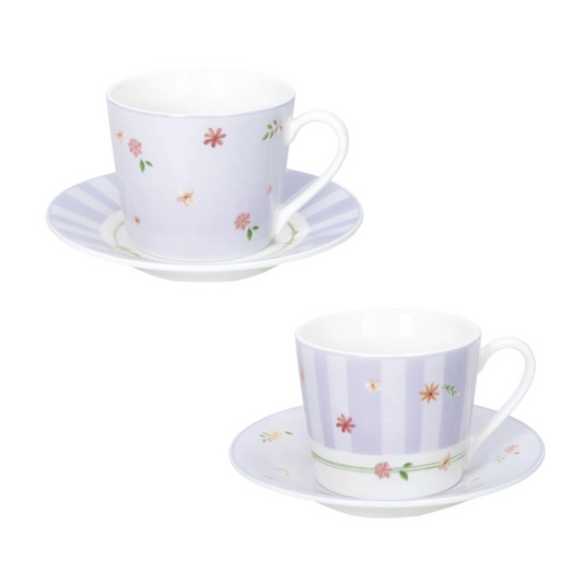TAZZINA CAFFE' POLLINE LILLA SET 2 PZ NEW BONE CHINA