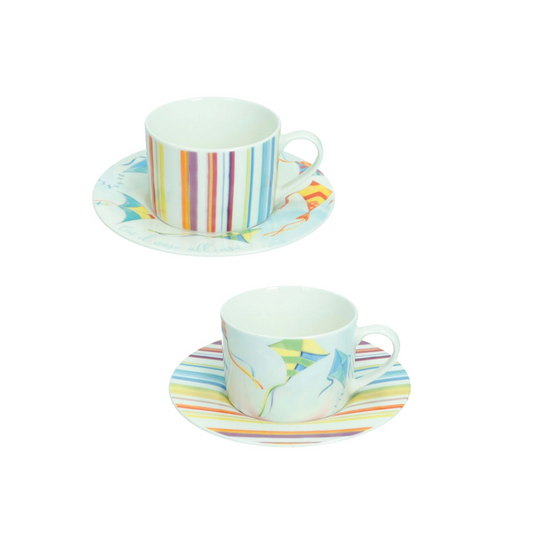TAZZA THE' ARIA SET 2 PZ NEW BONE CHINA