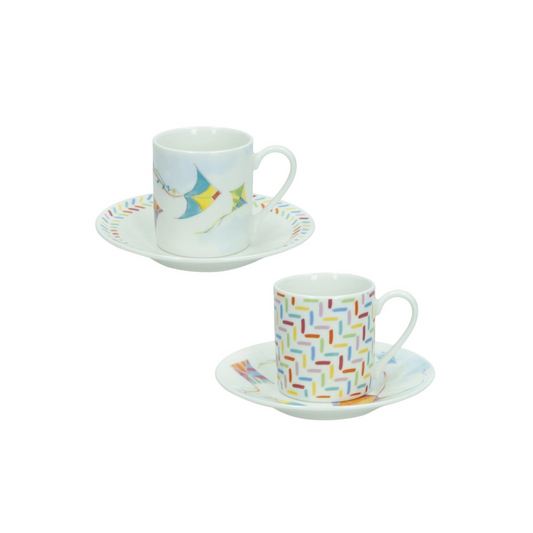 TAZZINA CAFFE' ARIA SET 2 PZ NEW BONE CHINA