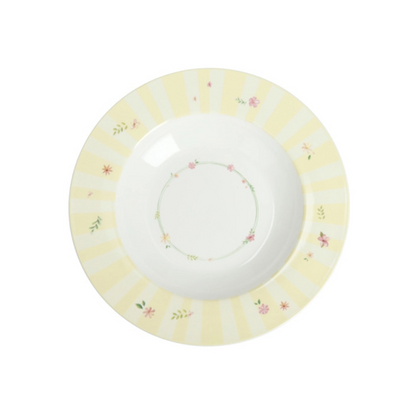 TAVOLA 18 PZ POLLINE GIALLO NEW BONE CHINA
