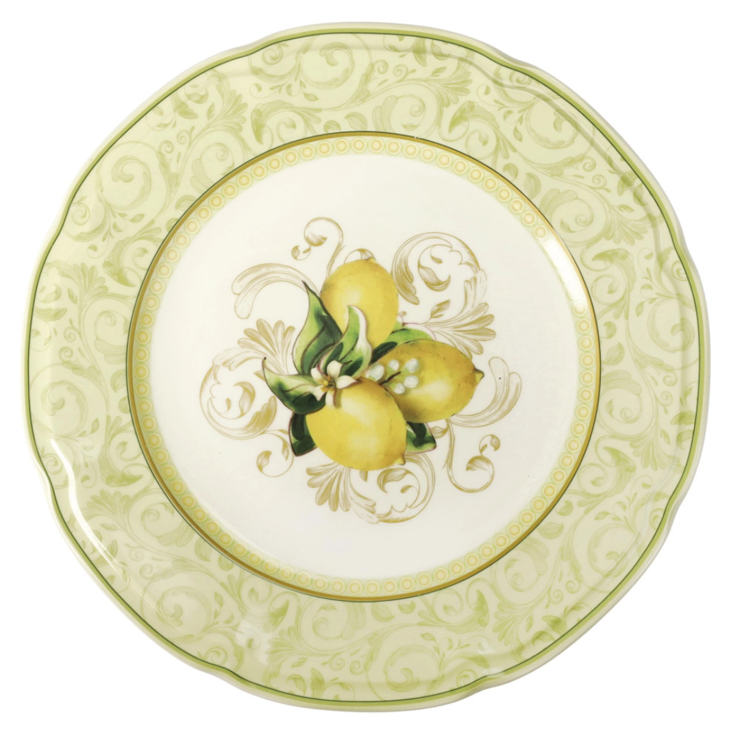 TAVOLA 18 PEZZI LIMONI NEW BONE CHINA