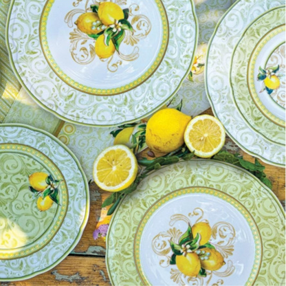 TAVOLA 18 PEZZI LIMONI NEW BONE CHINA