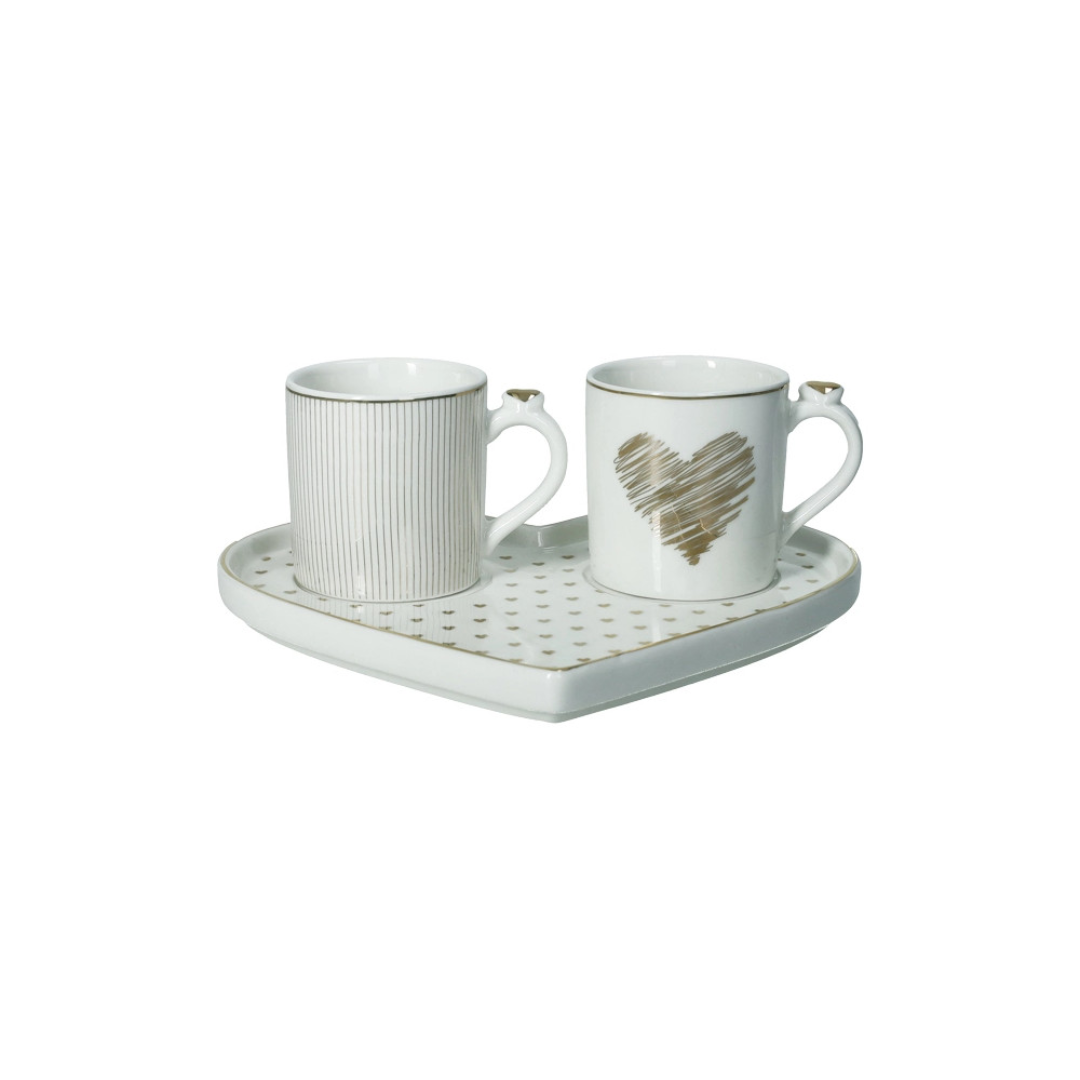 TETE A TETE AMORE MIO CUORI NEW BONE CHINA