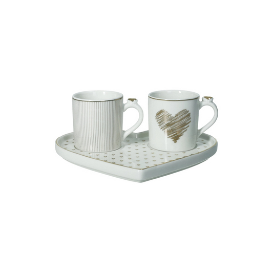 TETE A TETE AMORE MIO CUORI NEW BONE CHINA