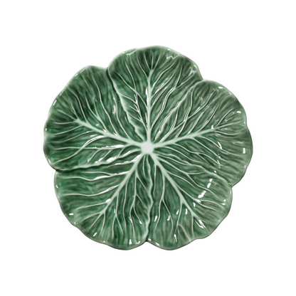 VASSOIO FOGLIA VEGAN VERDE PORCELLANA