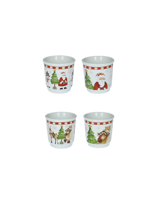 Bicchierino racconti set 4 pezzi new bonw china