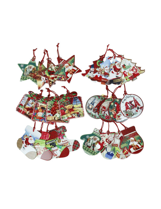 Decoration Christmas soggetti e decori assortiti ceramica/sughero