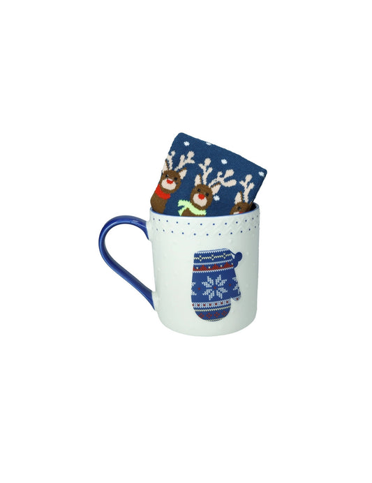Mug guanto new bone china con calzini cotone