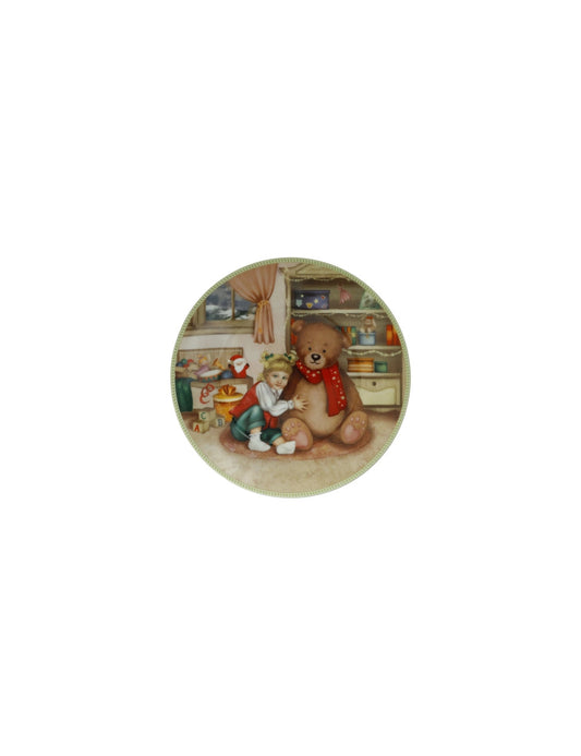 Piattino cuccioli (bimba orsetto) porcellana