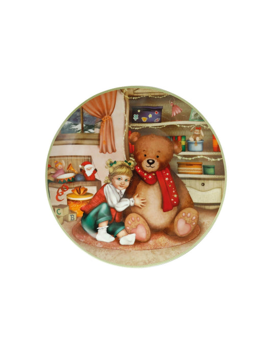 Piatto cuccioli (bimba orsetto) porcellana