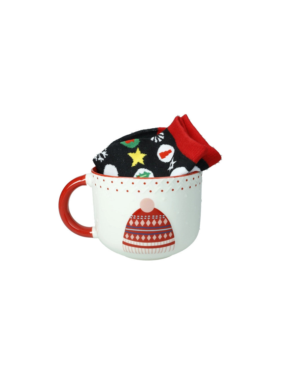 Tazza colazione cappello new bone china con calzini cotone