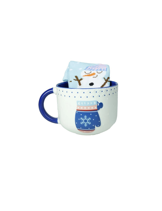Tazza colazione guanto new bone china con calzini cotone