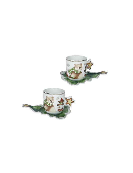 Tazzina caffè racconti set 2 pz new bone china